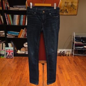 White House Black Market Women's Dark Indigo Skinny Jeans